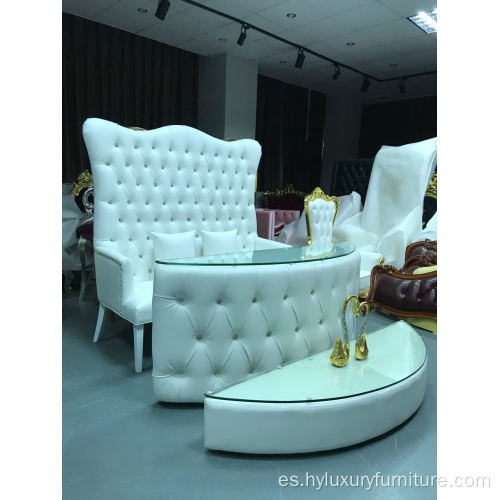 Venta al por mayor Silla de doble trono con respaldo alto para bodas